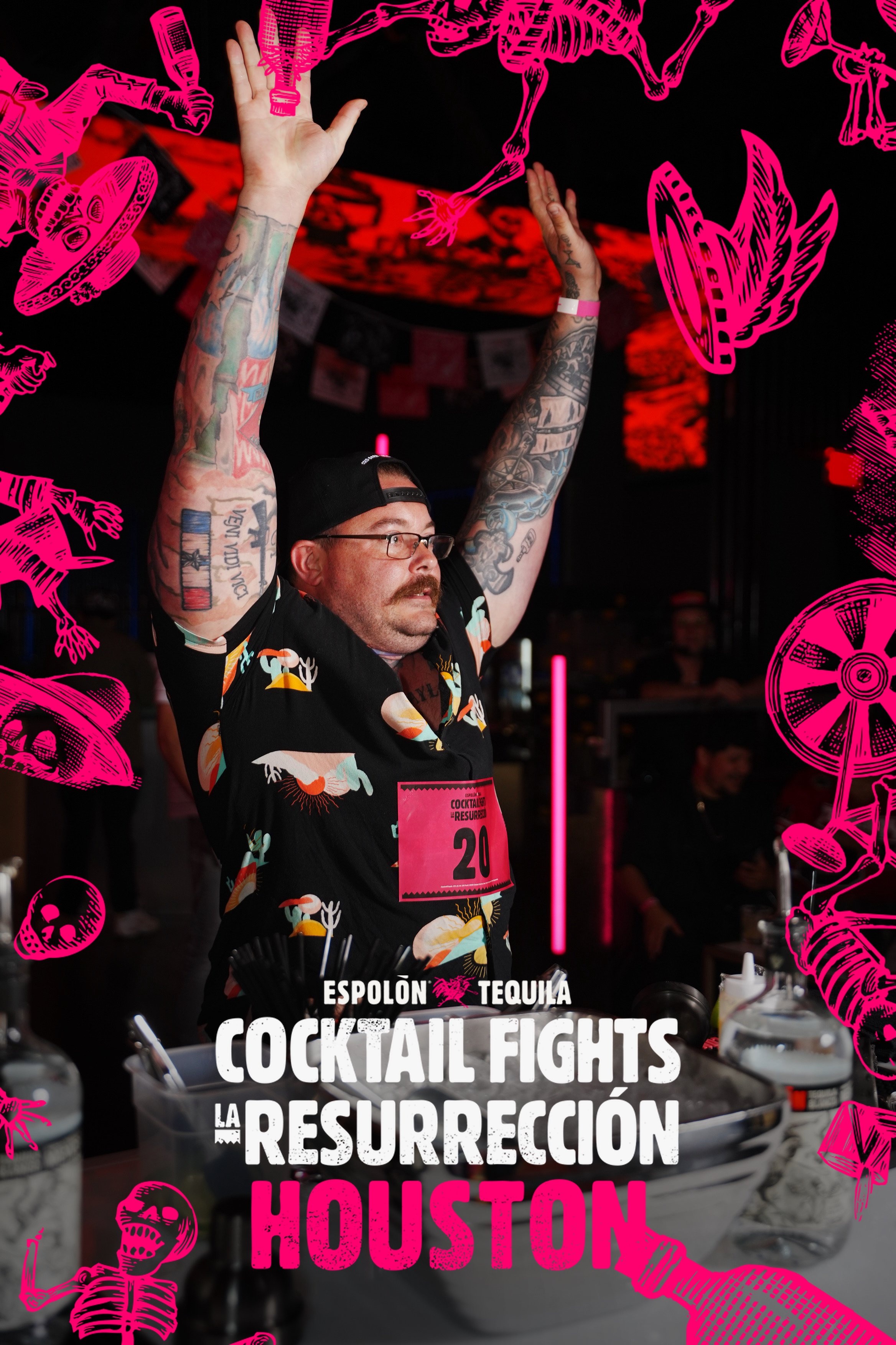 Cocktail Fights contestant celebrating during the competition
