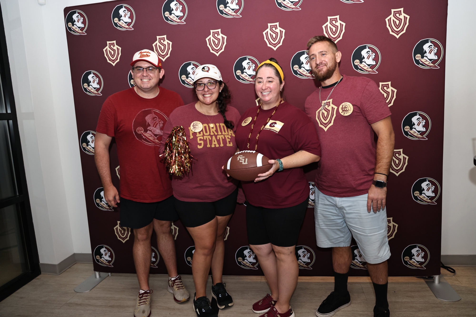 Seminoles United guests at the photo wall