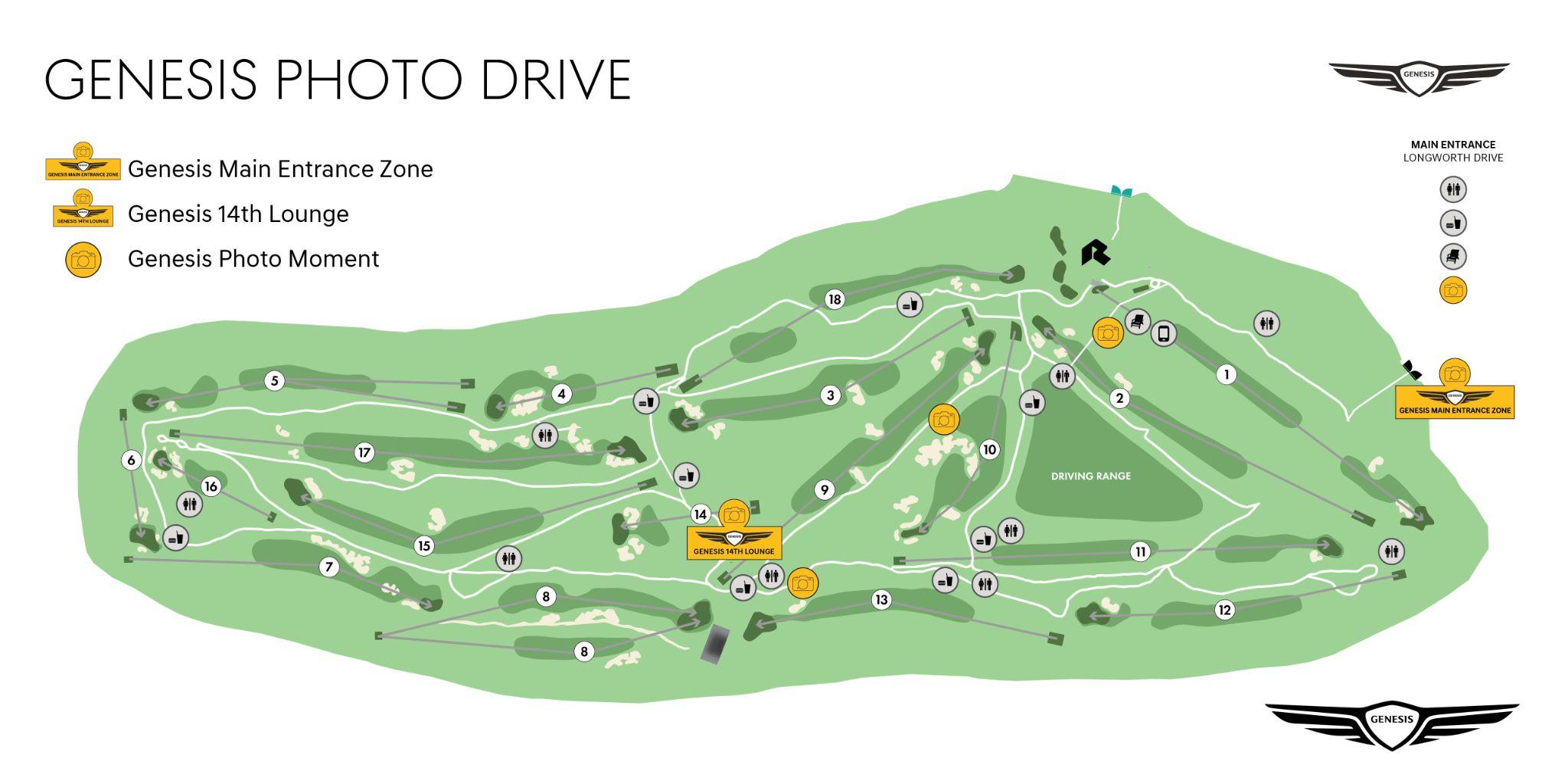 Genesis Photo Drive map for Genesis Invitational 2026
