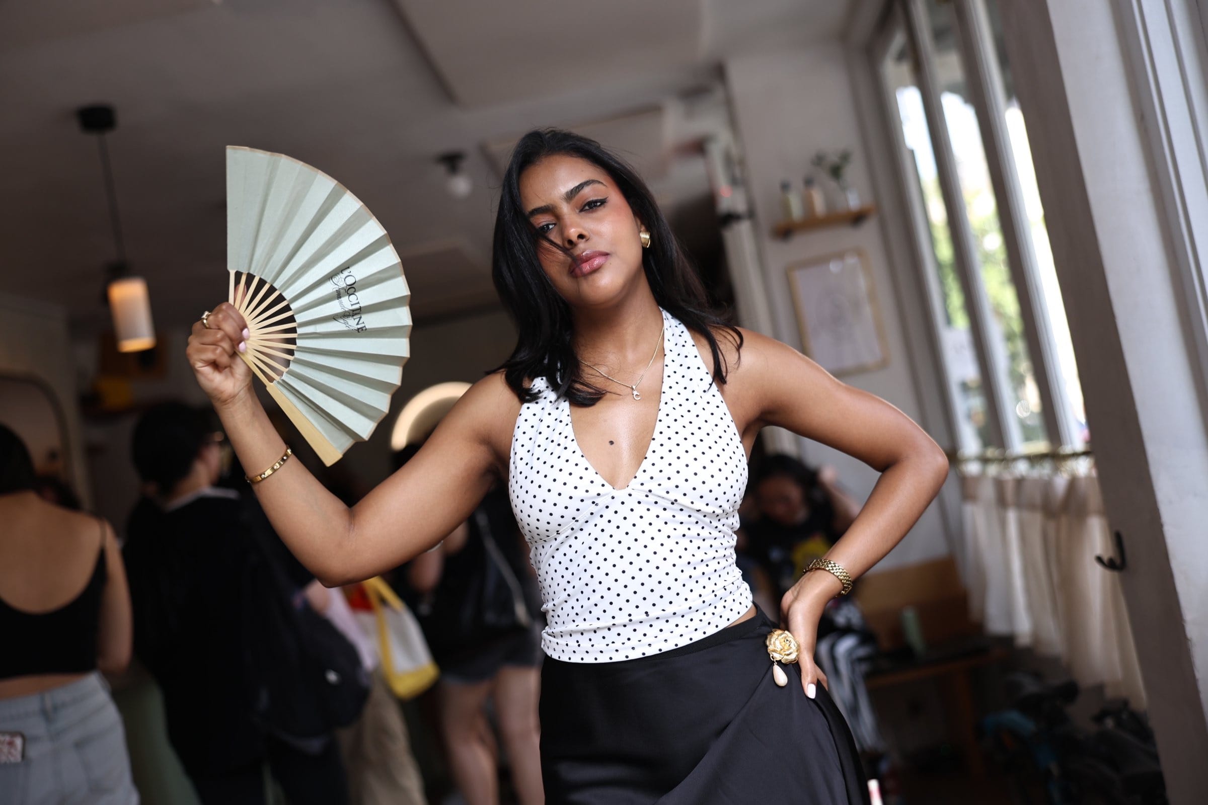 Influencer fan portrait at L’OCCITANE Amande Café