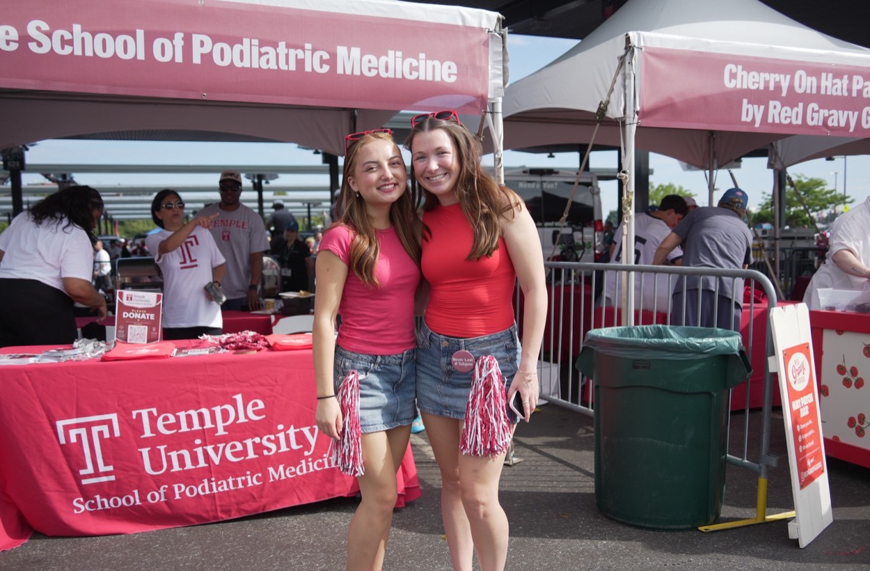 Temple FanCam check in booth before the game