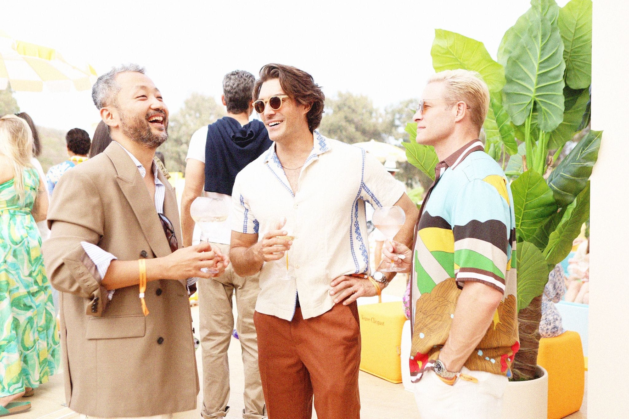 Veuve Clicquot guests in conversation